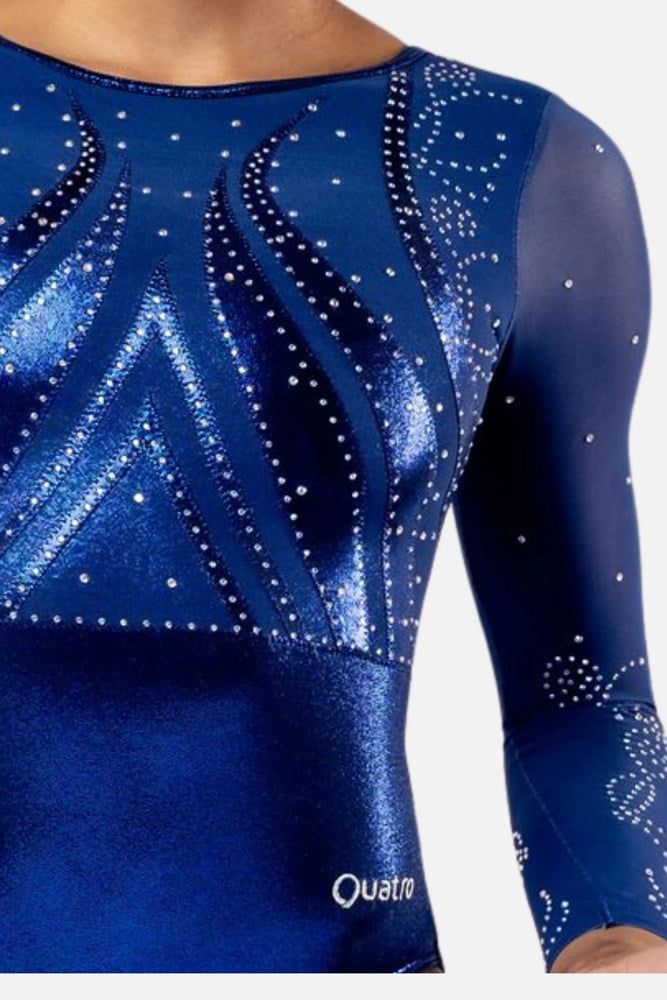 Magnifique Navy Royal Long Sleeve Competition Leotard